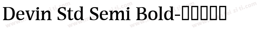 Devin Std Semi Bold字体转换